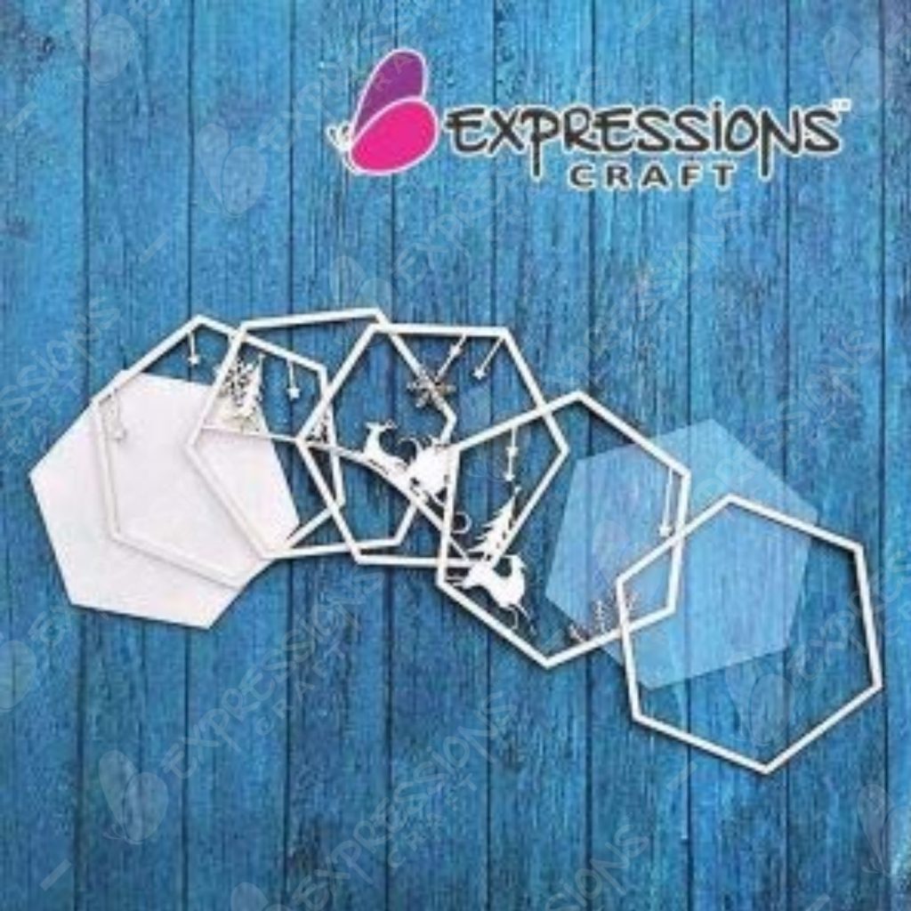 Hexagon Shaker – christmas scene