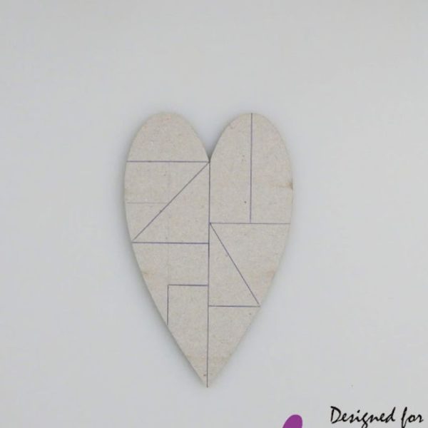 Heart Base for Mixed media Chipboard